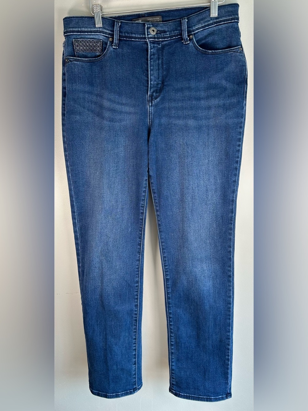 Levi's Womens Jeans 512 Perfectly Slimming Straight Leg 32x31 Blue High Rise EUC